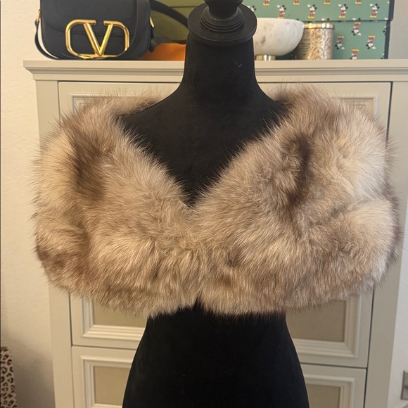 Real blue fox fur wrap